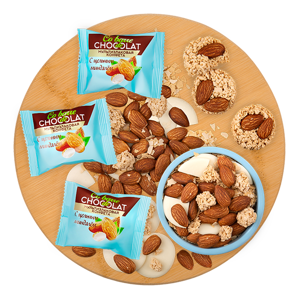 Мультизлаковые конфеты <br/> с орехами, кунжутом и изюмом
